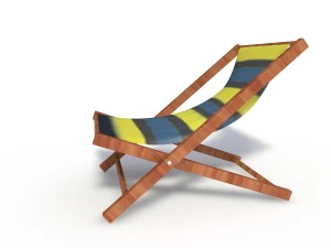 sunbed beach model 3D Model