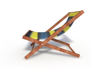 sunbed beach model Model 3D