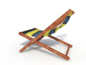 sunbed beach model 3D Model