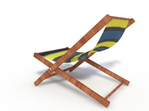 sunbed beach model Model 3D