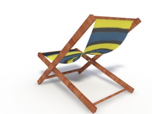 sunbed beach model Model 3D