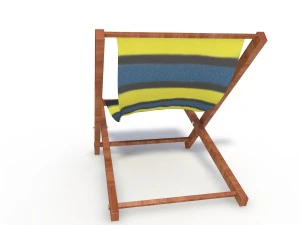 sunbed beach model 3D Model