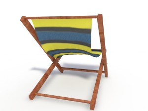sunbed beach model Model 3D