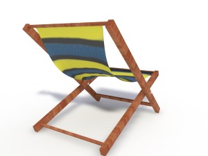 sunbed beach model Model 3D