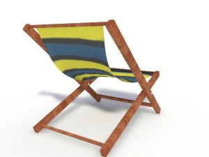 sunbed beach model 3D Model