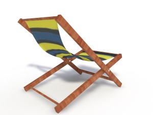 sunbed beach model Model 3D