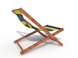 sunbed beach model Model 3D