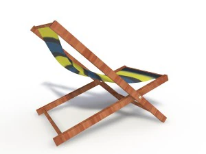 sunbed beach model 3D Model