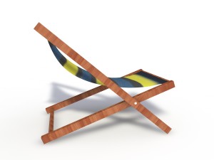sunbed beach model Model 3D