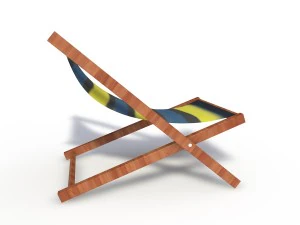 sunbed beach model 3D Model