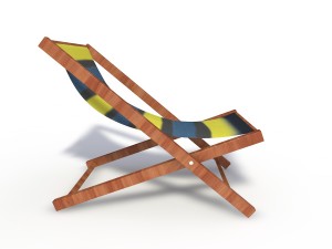 sunbed beach model Model 3D