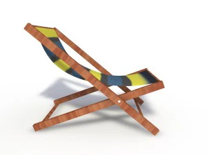 sunbed beach model 3D Model