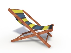 sunbed beach model Model 3D