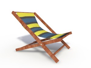 sunbed beach model Model 3D