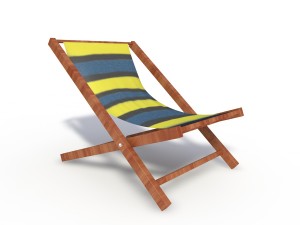 sunbed beach model Model 3D