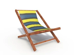 sunbed beach model 3D Model