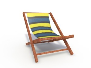 sunbed beach model Model 3D
