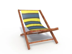 sunbed beach model 3D Model