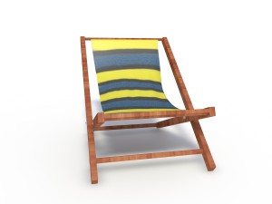 sunbed beach model Model 3D