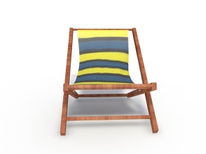 sunbed beach model Model 3D