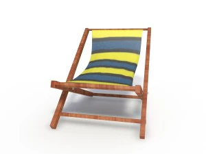 sunbed beach model 3D Model
