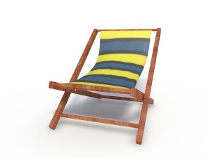 sunbed beach model Model 3D