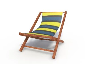 sunbed beach model 3D Model