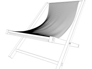 sunbed beach model 3D Model