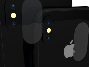 iphone 10 and 10 max 3D मॉडल