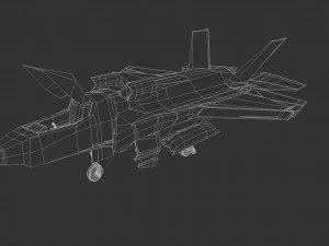 game model f35b war fly 3D Model