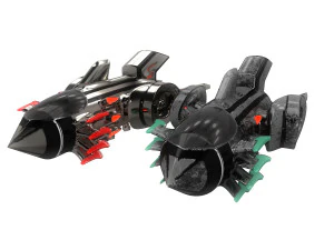 elemen model permainan pesawat tempur ruang angkasa sci-fi Model 3D