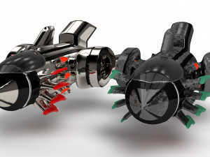 sci-fi space fighter aircraft game model ae element 3D Model