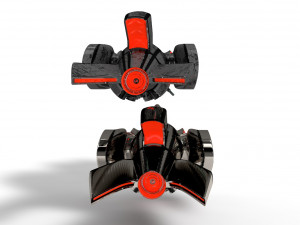 sci-fi space fighter aircraft game model ae element 3D Model