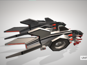 sci-fi space fighter aircraft game model ae element 3D Model