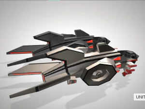 sci-fi space fighter aircraft game model ae element 3D Model