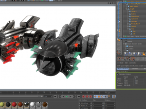 sci-fi space fighter aircraft game model ae element 3D Model