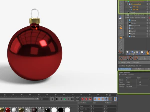 christmas ball model low poly 3D Model