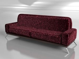 canape modern silk model 3D मॉडल