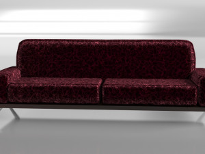 canape modern silk model Modèle 3D