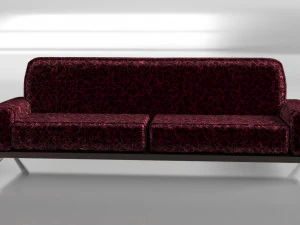 canape modern silk model 3D Model
