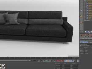 sofa modern model realistic 3D Model