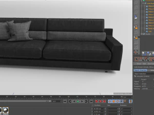 sofa modern model realistic 3D Model