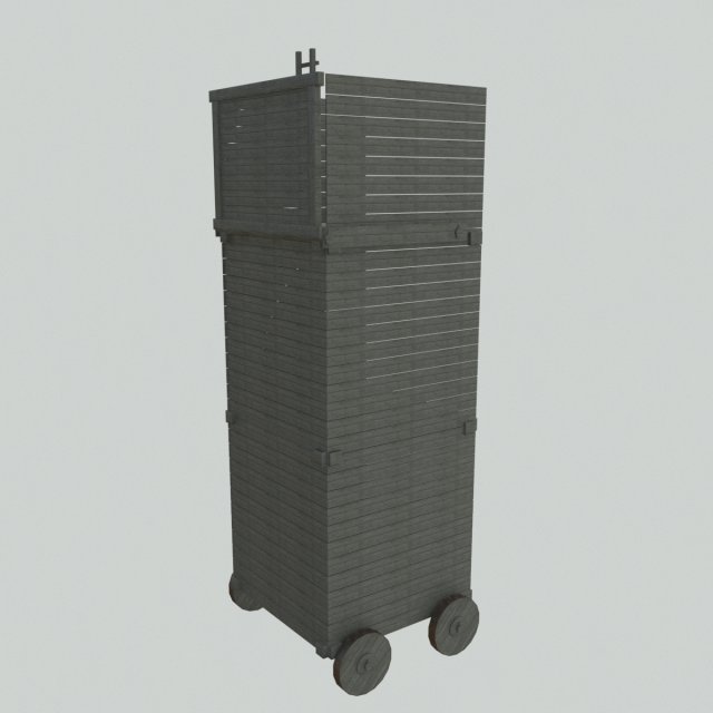 siege tower 85 m low poly Modèle 3D .c4d .max .obj .3ds .fbx .stl .blend 