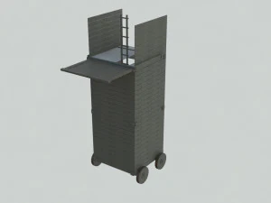 siege tower 85 m low poly 3D Model