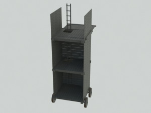 siege tower 85 m low poly Modèle 3D
