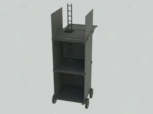 siege tower 85 m low poly 3D Model