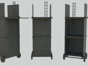 siege tower 85 m low poly Modèle 3D