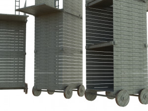 siege tower 85 m low poly Modèle 3D