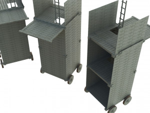 siege tower 85 m low poly Modèle 3D