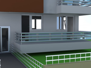 architectural project five-story tonoz roof 3D मॉडल